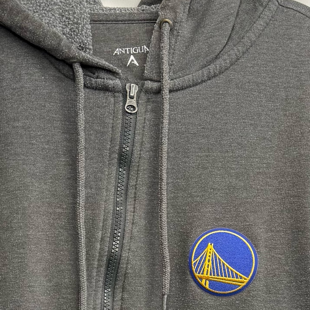 Antigua XL Gray Hoodie with Blue and Yellow Golden State Warriors’ Logo GUC